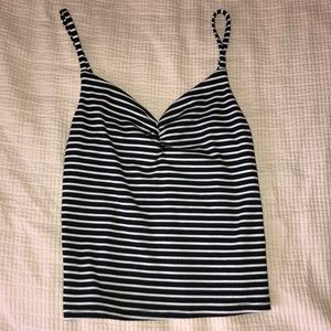 Black & white vertical stripe tank top
